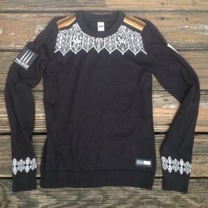 Dale Norway Black White Wool Sweater M Womens